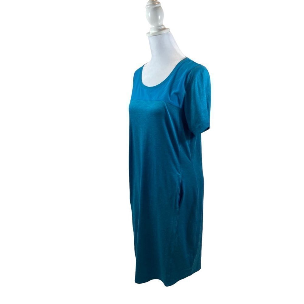 Ladies Columbia Teal‎ and Black Marled Short Sleeved Dress Size Medium